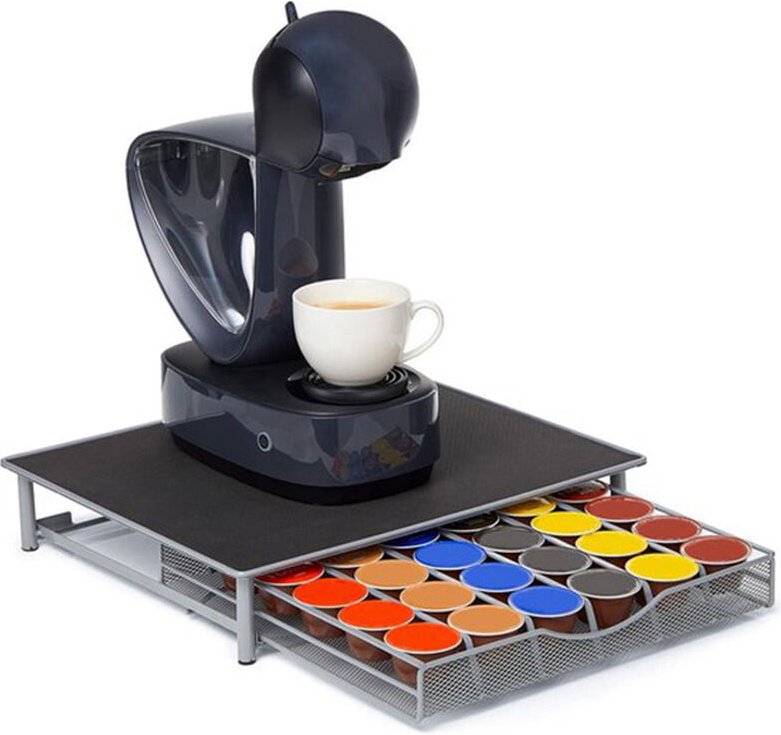 Kaffeekapselhalter Kaffeekapsel Box Kapselspender Aufbewahrungsbox mit Schublade für Kapseln 39357.5cm schwarz