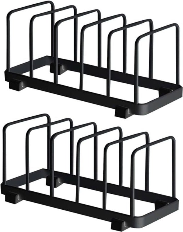 Vertikaler Geschirrständer, Geschirrorganizer, Geschirraufbewahrungsständer, rutschfester Metall-Geschirrständer für Küc...