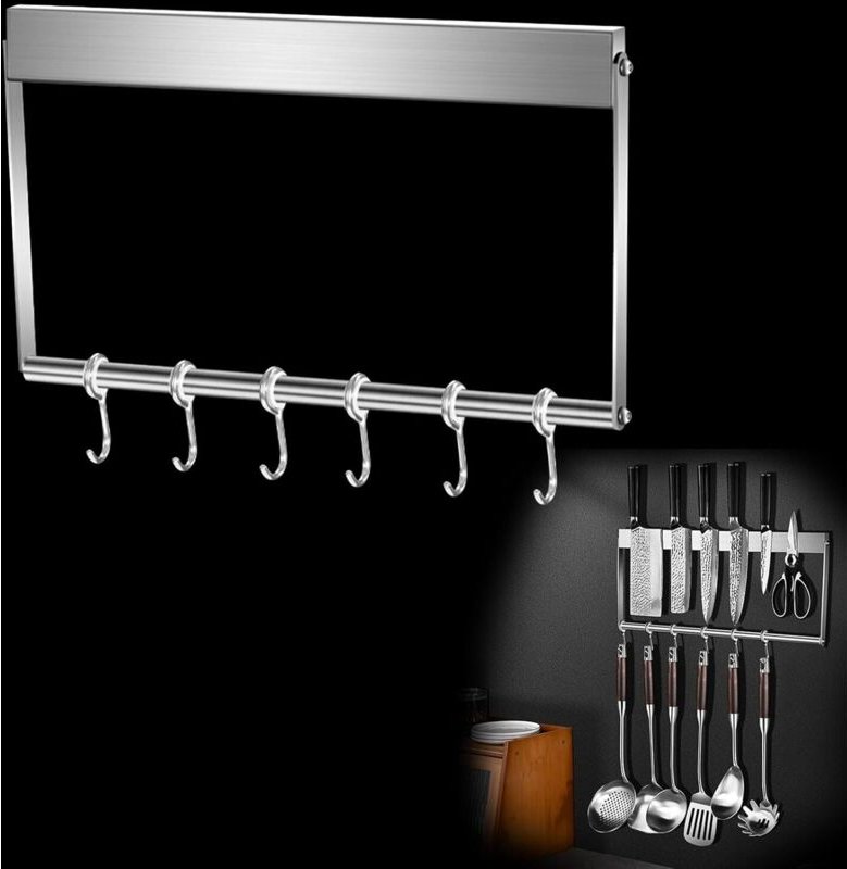 40 cm großer magnetischer Küchenmesserhalter zur Wandmontage mit extra starkem Magneten, magnetischer Messerhalter aus E...