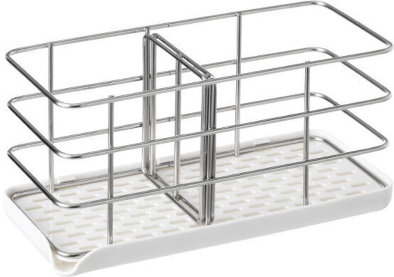 Shining House - Schwammhalter aus Edelstahl 304, multifunktionale Küchenspüle, Spülbecken-Organizer, Abtropfschale, Seif...