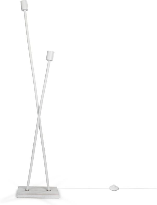 Tischlampe Stehlampe Vintage E27 Wohnzimmer Industriell Design Modern led Retro Stehleuchte, Weiß - Paco Home