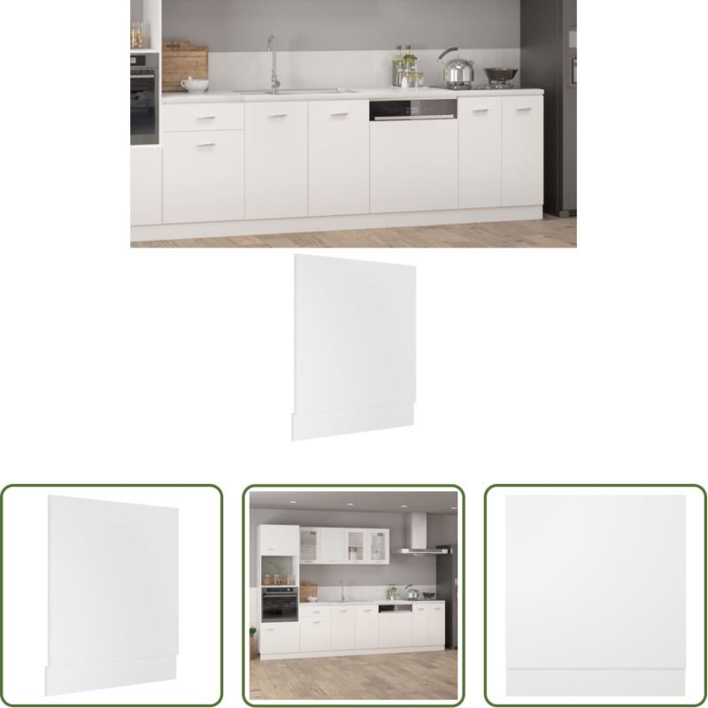 vidaXL Holzwerkstoff - Geschirrspülerblende Lyon Weiß 59,5x3x67 cm Holzwerkstoff