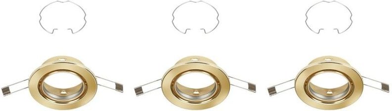 Einbauleuchte Einbaulampe 3er Set GU10 schwenkbar IP23 Ø8,6 cm Gold Briloner