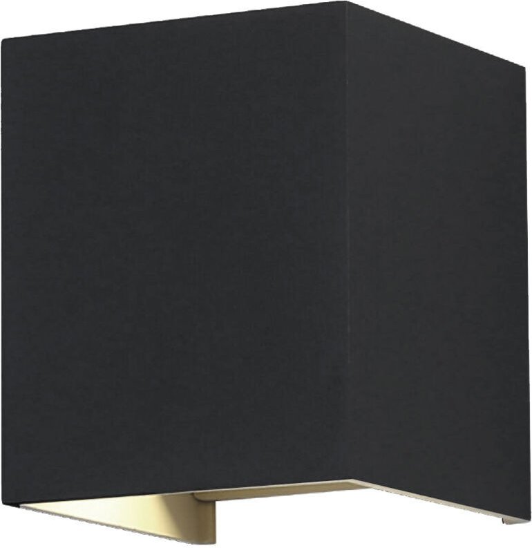 V-tac - Doppelte Led cob 6W IP65 quadratische Wandlampe schwarz Farbe VT-759 4000K