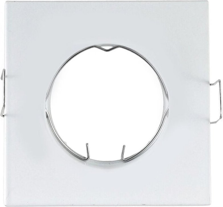 Trade Shop - Strahlerhalter quadratisch Einbaustrahlerhalter weiß led Lampe GU10 63mm -