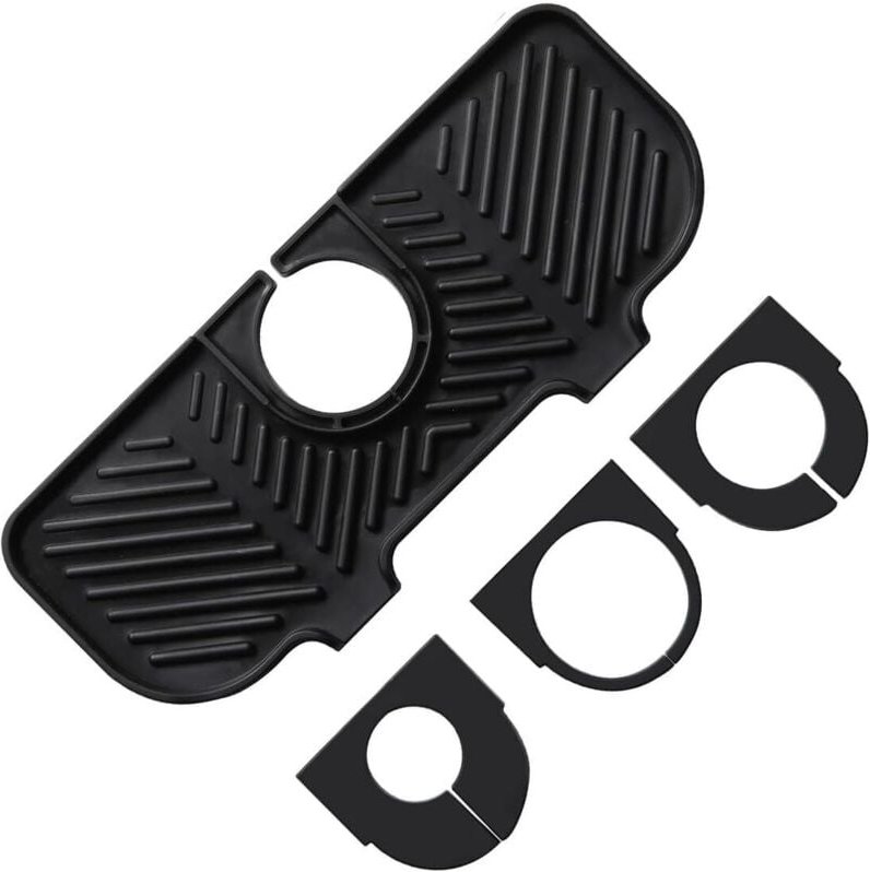 Silikon-Antitropfmatte für Spültischarmaturen, Spritzschutz für Spültischarmaturen, Tropfschale für Armaturengriffe