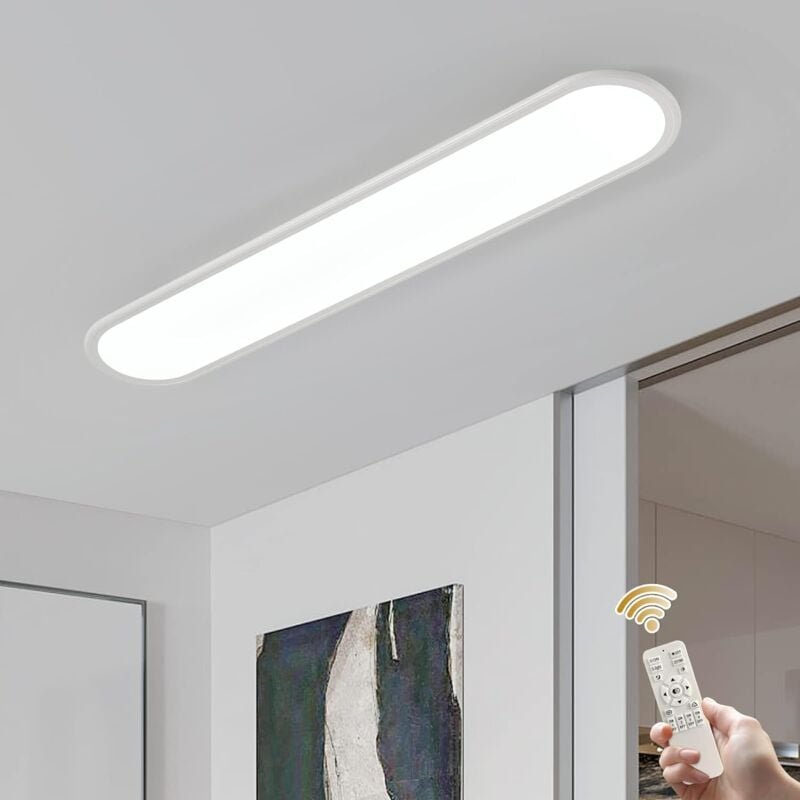 Dimmbare LED-Deckenleuchte, lange deckenlampe mit Fernbedienung, Moderne Ultraschlanke Deckenleuchte für Schlafzimmer, K...