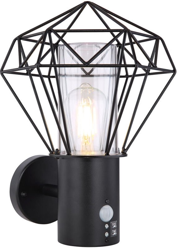 Wandleuchte - Horace - schwarz - metall - LEDE27 - - Globo