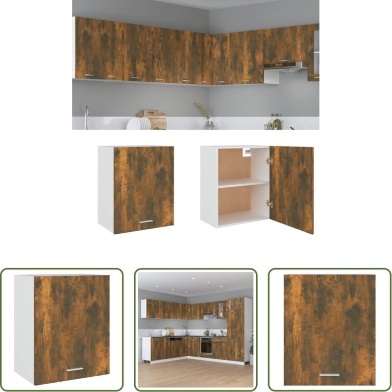 Küchenregal - Hängeschrank Lyon Räuchereiche 50x31x60 cm Holzwerkstoff