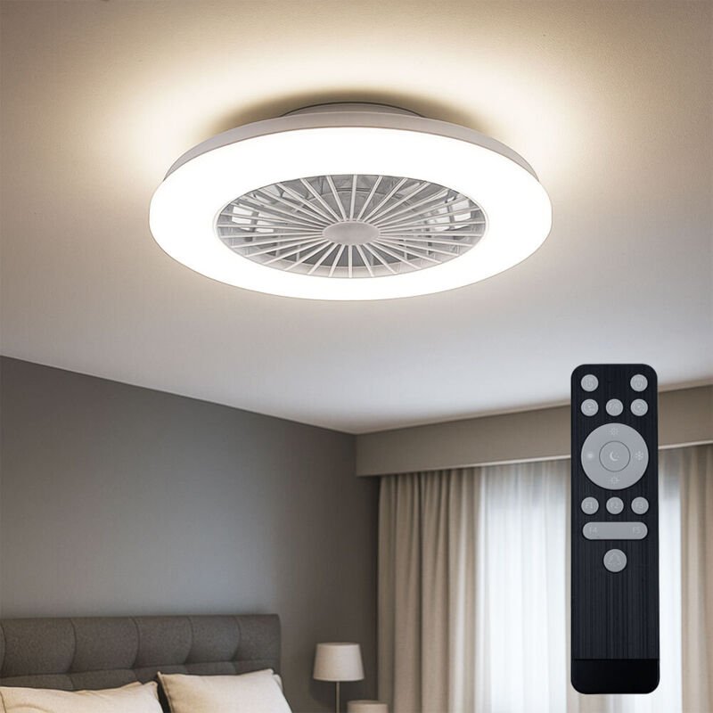 Thumbnail - Briloner - Deckenventilator mit Beleuchtung Wohnzimmer Fernbedienung leise Deckenleuchte Ventilator Dimmbar, cct Nachtli...