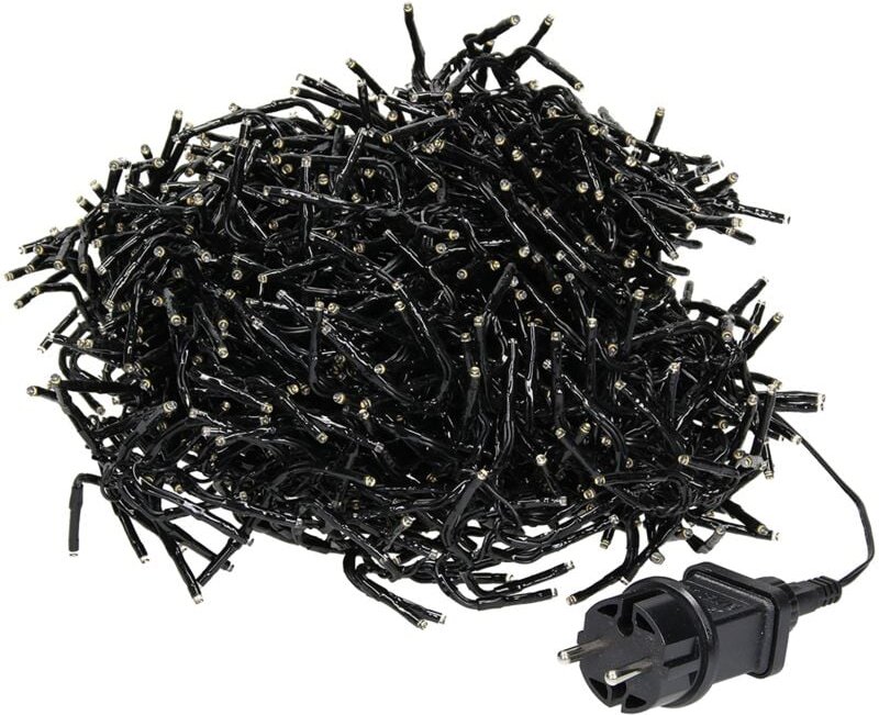 ECD Germany LED Cluster Lichterkette 11m, 1512 LEDs Warmweiß, mit Timer und 8 Leuchtmodi, strombetrieb, IP44 Innen/Außen...