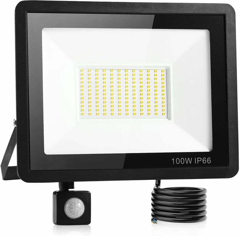 100 W LED-Flutlicht für den Außenbereich mit Bewegungsmelder, IP66 wasserdichtes Flutlicht für den Außenbereich mit Bewe...