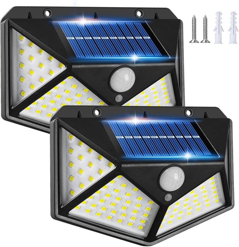 Solarbetriebene Außenleuchte mit Bewegungsmelder, 3 Modi, 270° Abstrahlwinkel, kabellose Sicherheitsleuchte, IP65 wasser...