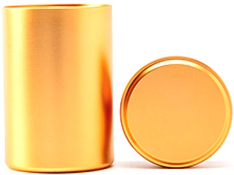 Sollbry - Runde Teedosen aus Aluminiumlegierung, Mini-tragbares versiegeltes Glas für Kaffee, Tee, Süßigkeiten, lose Tee...