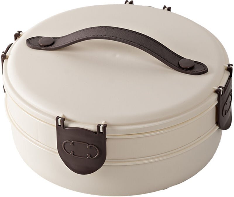 2-lagiges unterteiltes Serviertablett mit Deckel und Griff, Snacktablett, tragbarer Lebensmittelbehälter mit 9 Fächern, ...