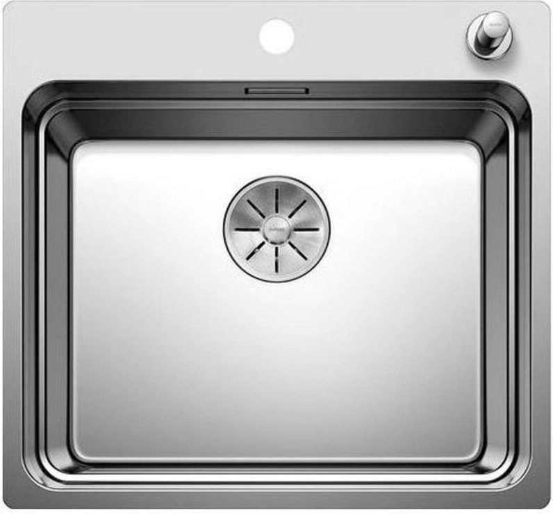 Blanco - Etagon 500 - Edelstahlspüle, 54x44 cm, mit Ablaufsystembedienung und Schienen 521748