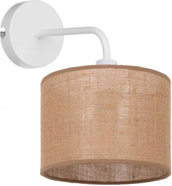 Metall Led Wandleuchte Lampe Jute Lampenschirm