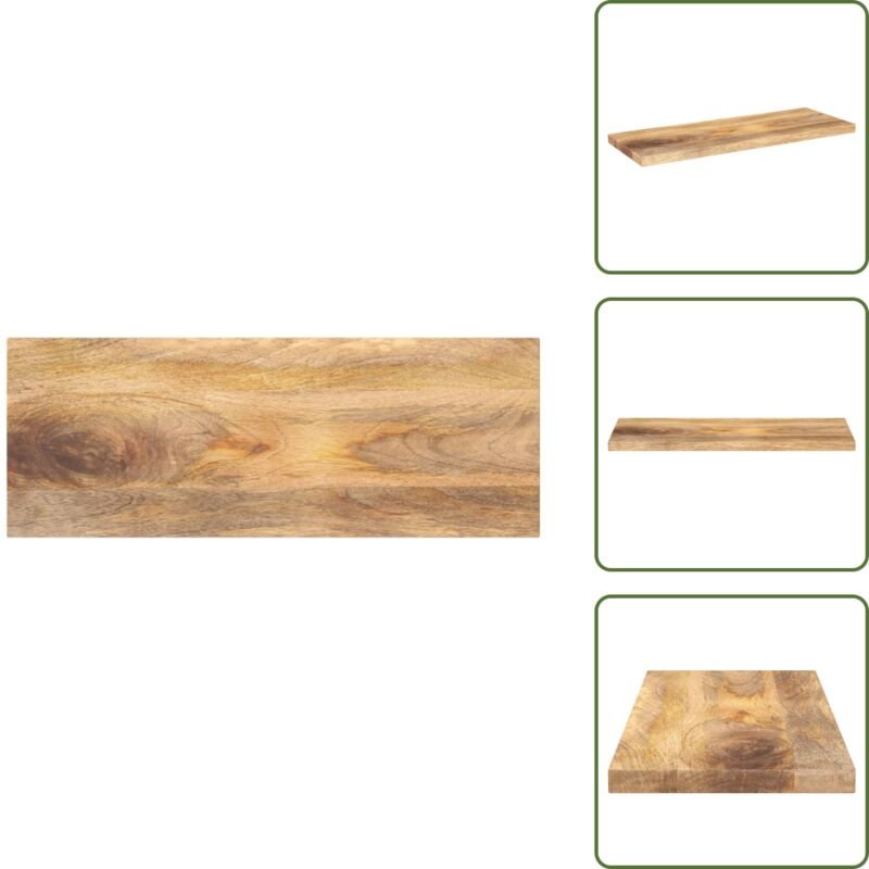 The Living Store Tischplatte 70x20x2,5 cm Rechteckig Massivholz Mango - Massivholz