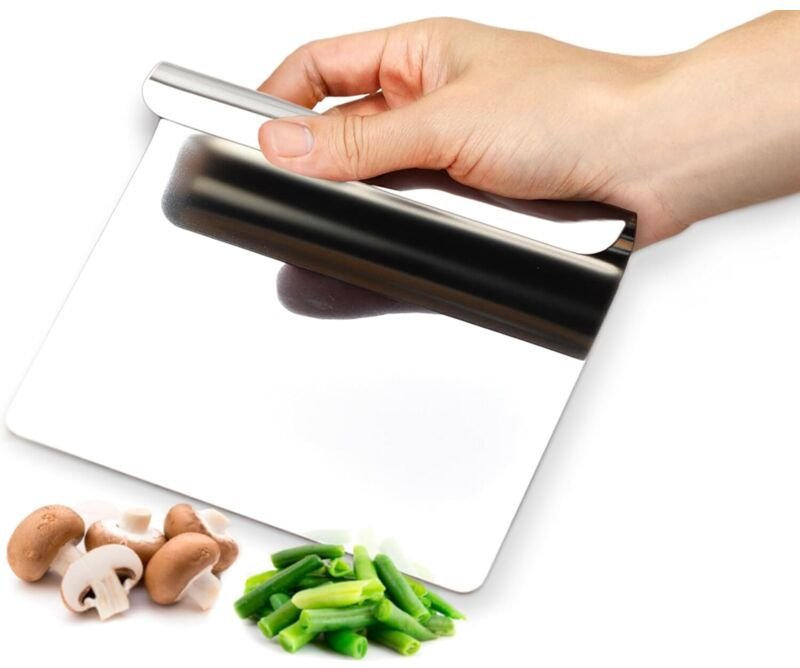 Mehrzweck-Küchenhelfer aus Edelstahl 304 – Gemüseschaufel, Küchenutensilien aus Edelstahl, Gemüseschaber und Teigschaber