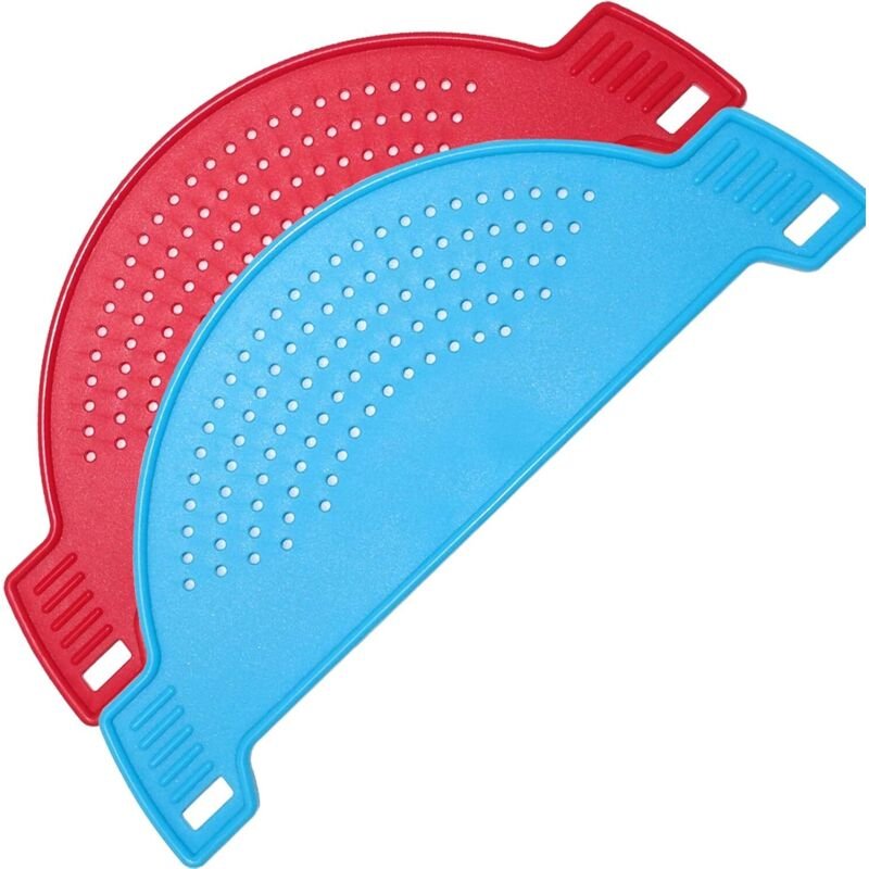 2er-Pack Abtropfgestell aus Kunststoff, Halbmondform mit Griff, hitzebeständiges Sieb für Nudeln, Gemüse, Obst, Küchenut...