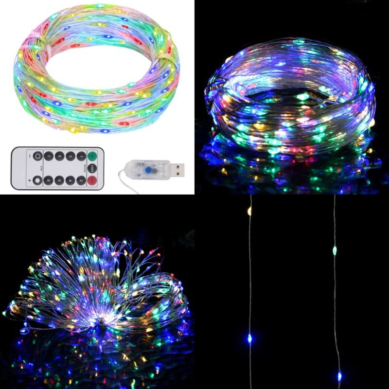 LED-Lichterkette mit 150 LEDs Mehrfarbig 15 m - LED-Lichtringe - Lichterkette - Weihnachtsdeko - Multicolor led - Outdoo...