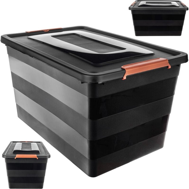 Kadax - Behälter Costolato 55 l 59 x 39 x 34 cm 0009 schwarz