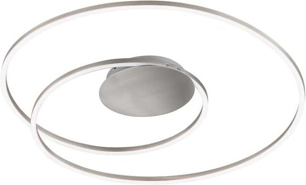 Fischer Leuchten - Deckenleuchte Wohnzimmerleuchte Deckenlampe led Nickel Fernbedienung Dimmbar