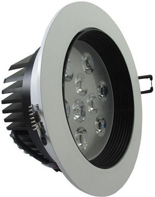 Trade Shop Traesio - Trade Shop - spring led-einbaustrahler mit flossen 3 5 7 9 12 15 18 w weisser rahmen -