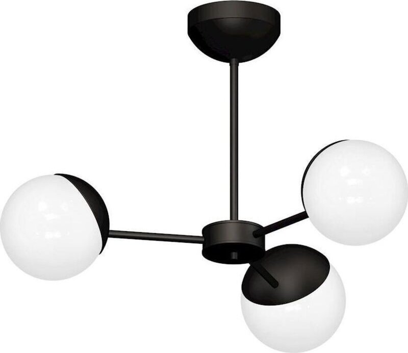 Milagro SFERA Lampe Schwarz und Weiß 66 cm Breite