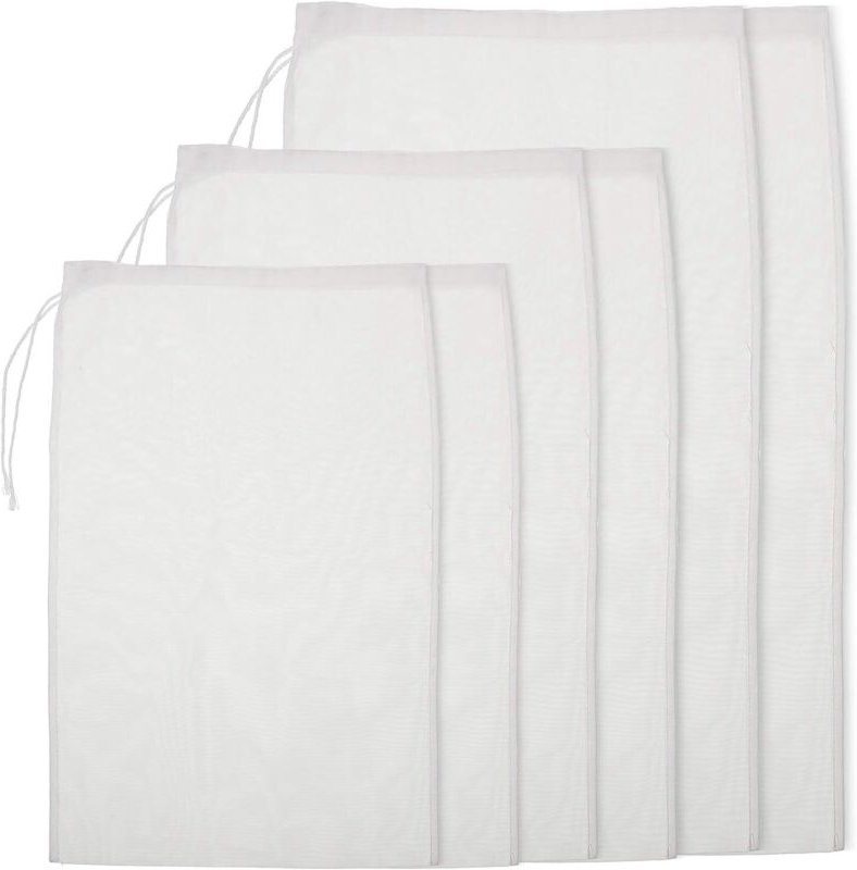 Passagetuch - Passagesieb - Passagesieb - Nussmilchbeutel - Siebtuch - 100 Mesh - 6 Stück - Lntyq