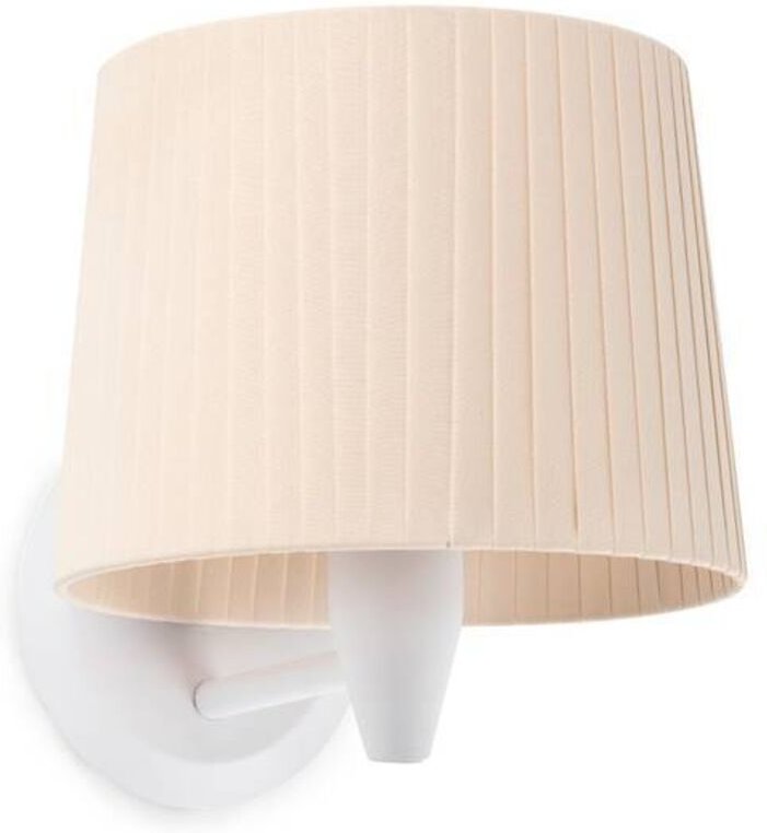 Samba Wandleuchte innen weiß/Polyesterseide beige 64306-35