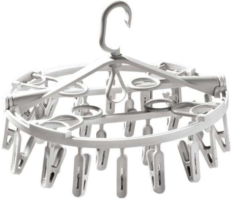 Zusammenklappbarer Socken-Trockenständer mit 24 Klammern, Wäscheständer, Sockenhalter für Wäscheständer, Unterwäschehalt...