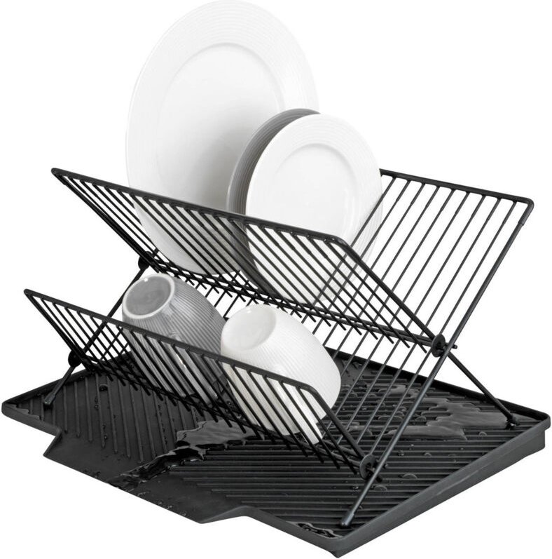 Abtropfmatte Mod. Nelia mit Abtropfgestell Schwarz