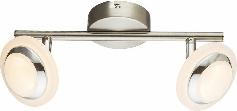 Globo - Deckenleuchte Wohnzimmer led Deckenlampe Chrom, Spots schwenkbar, 2x4W 2x 280lm warmweiß. 56125-2