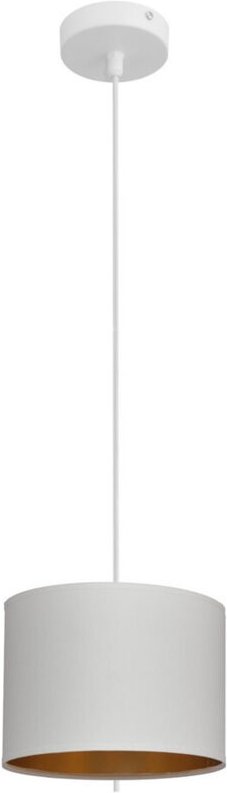 Helam ALBA Zylindrische Pendelleuchte Weiß, Gold 20cm