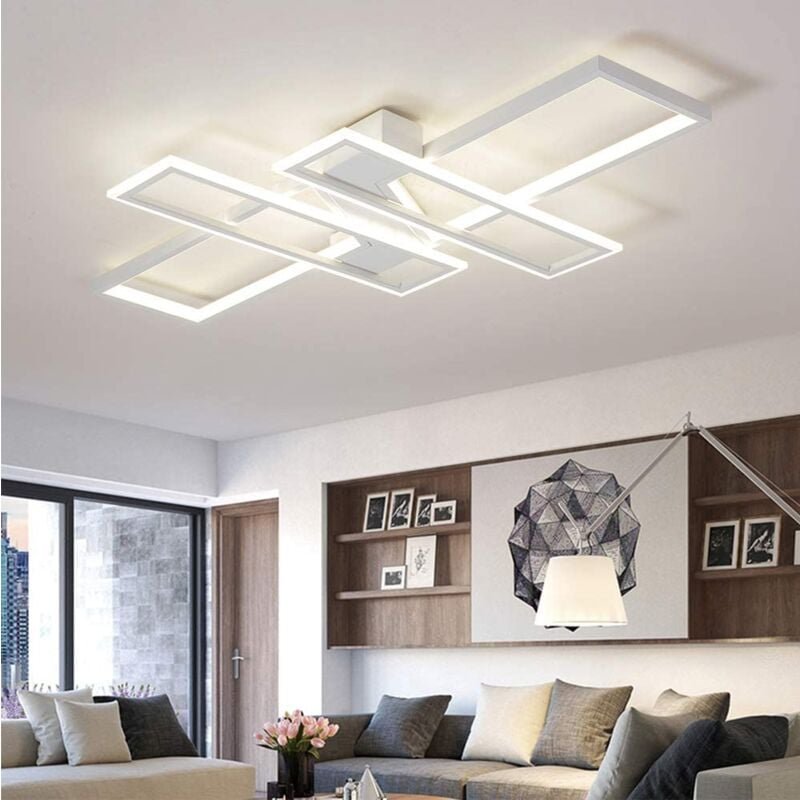 Goeco - led Deckenleuchte Modernes Design Kaltweiß 6000K Rechteck Deckenlampe Für Wohnzimmer Schlafzimmer Esszimmer Büro...