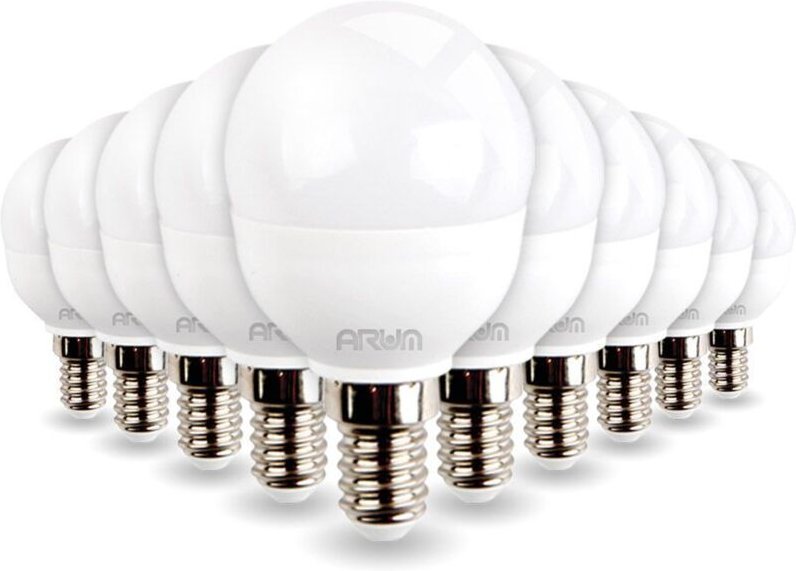 Arum Lighting - Set mit 10 LED-Lampen E14 P45 5,5 w Eq 40 w Farbtemperatur: 4000K neutralweiß