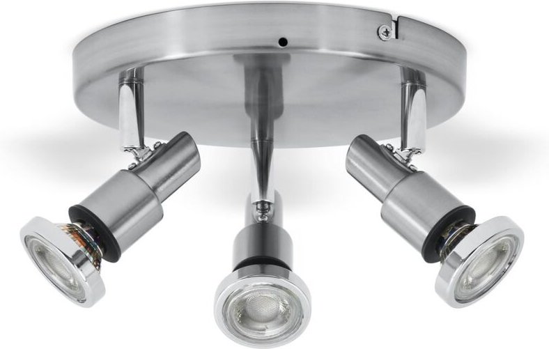 B.k.licht - Deckenstrahler - 14,4W, 1200lm, led, schwenkbar, IP44, warmweiß, matt-nickel