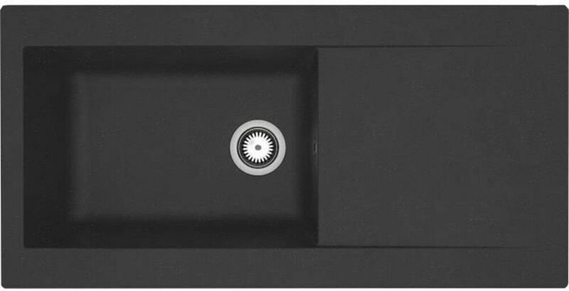 Spülbecken mit einem Becken und Abtropffläche Stradour