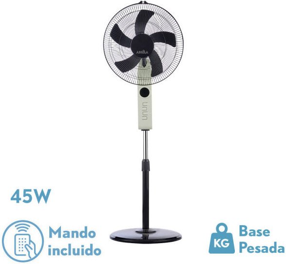 Ventilator de stehend Zirkus beige/schwarz 3vel 45w regx43x40cm oszillierend 5asp.w/remote und timer