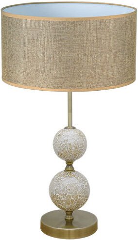 Salaria Tischlampe 1xe27 Leder Lampenschirm braun 35d