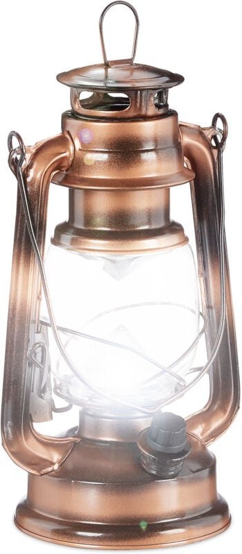 Relaxdays - 2 x Sturmlaterne led, retro Sturmlampe als Fensterdeko oder elektrische Gartenlaterne, batteriebetrieben, ku...