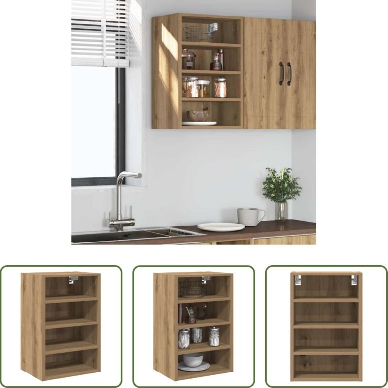 Holzwerkstoff - Hängeschrank Riga Artisan-Eiche 40x29,5x60 cm Holzwerkstoff