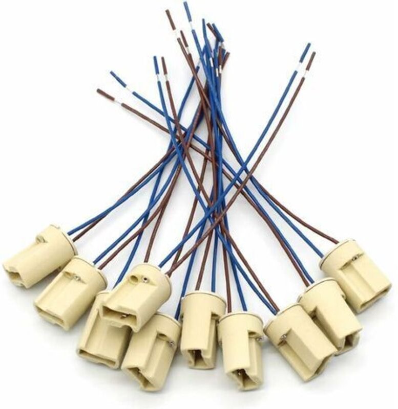 10 Stück G9-Lampenfassung, G9-Keramik-Sockelfassung mit 150 mm Teflondraht für G9-LED-Halogenlampen zu Hause - Lablanc