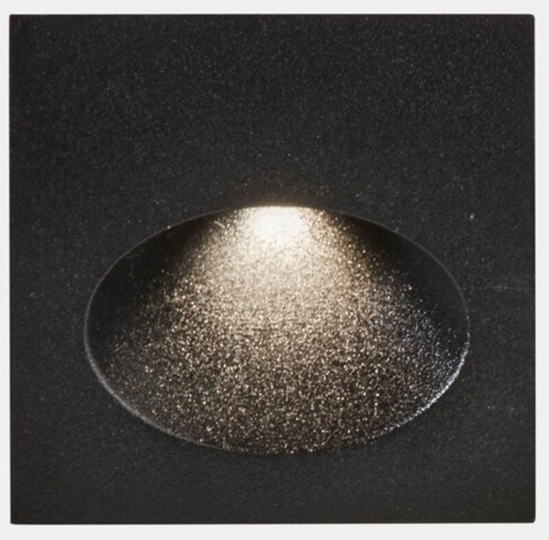 Leds C4 Bat Square Oval Outdoor led Wandeinbauleuchte Square Urban Grey IP65 2.2W 4000K