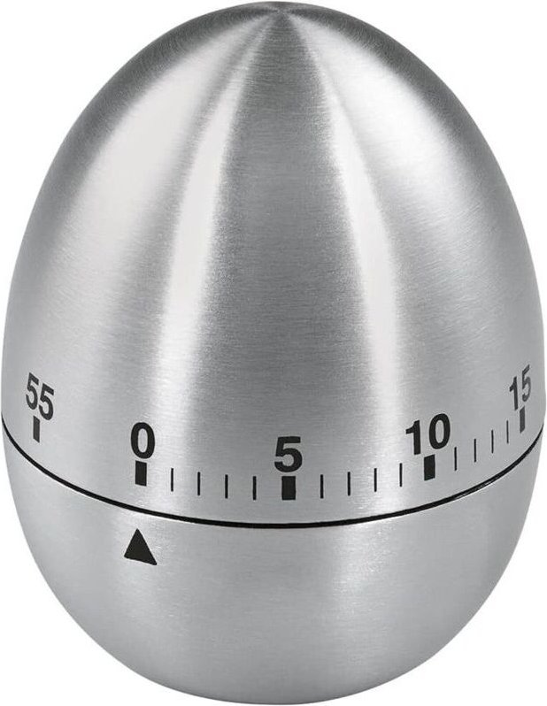 Eieruhr (mit Timerfunktion, Sanduhr, Edelstahl) Silber