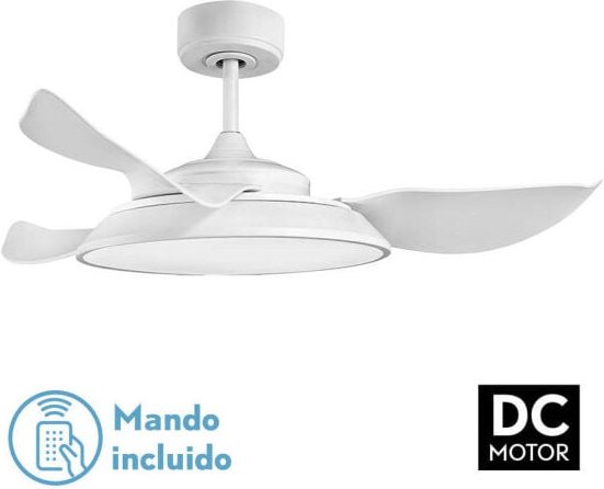 Ventilator Dc Sierra 40w White 3 Blades 107d 4400lm 6vel 3000-4000-6500k Fernbedienung, Speicher, Timer. - Fabrilamp