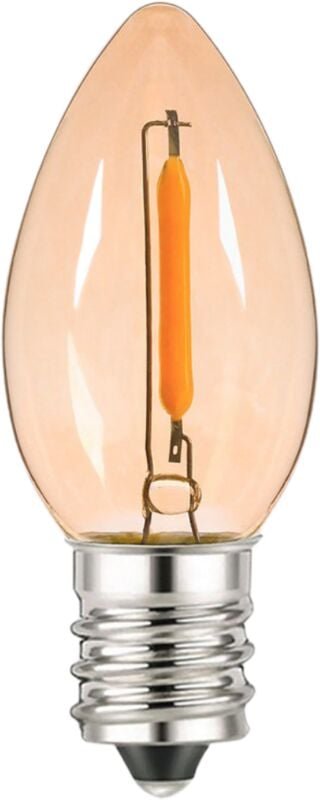 LED-Filamentlampe Mini-Nachtlicht LED-Filamentlampe, 0,5 W, E12110V, 1 Set, 2200 K, Warmgelb