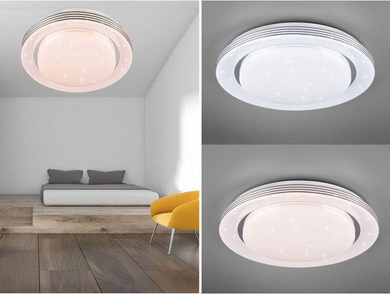 Reality - led Deckenleuchte Atria weiß, Fernbedienung Deckenleuchte