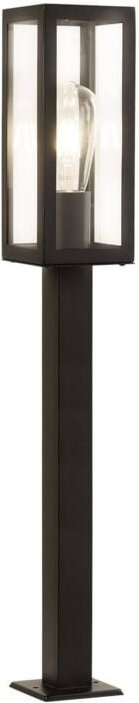 Box - 1 Light Outdoor High Poller Hellschwarz mit Klarglas IP44, E27 - Searchlight